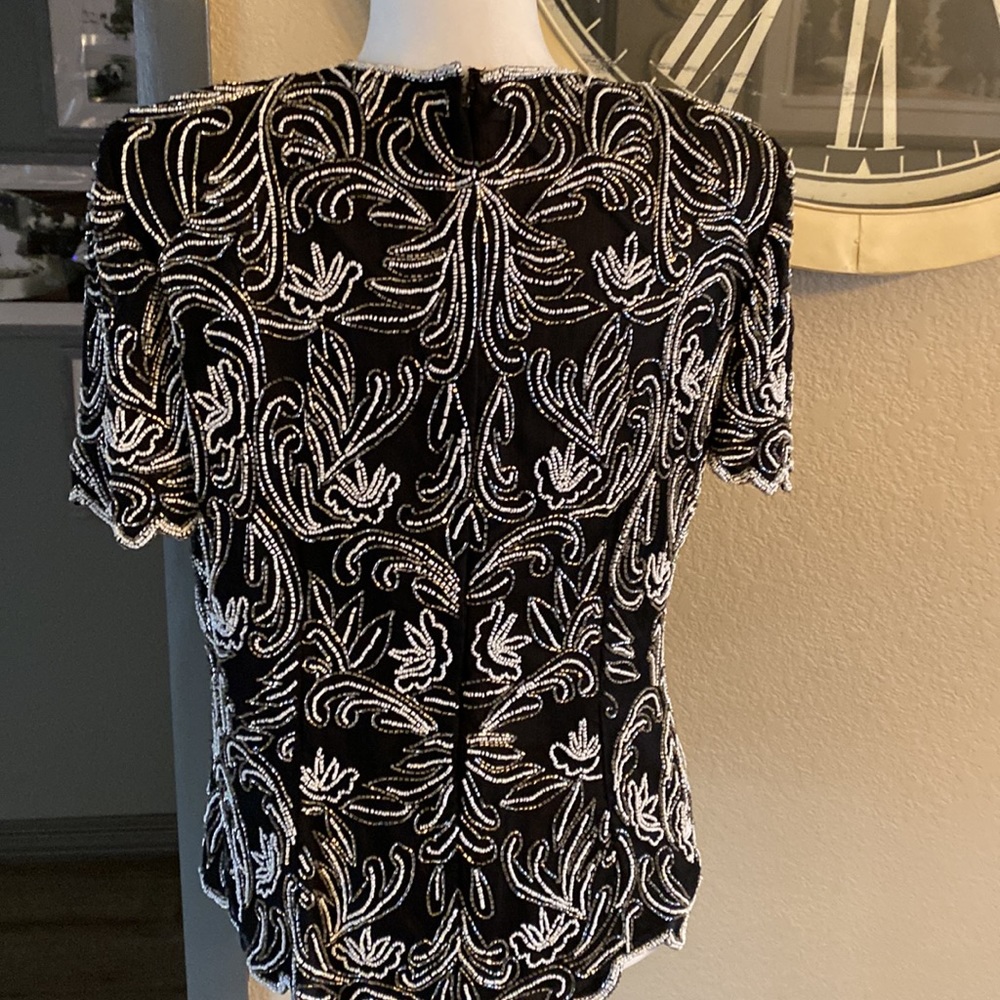 Vintage Stenay Silk beaded evening wear top - Picture 5 of 6